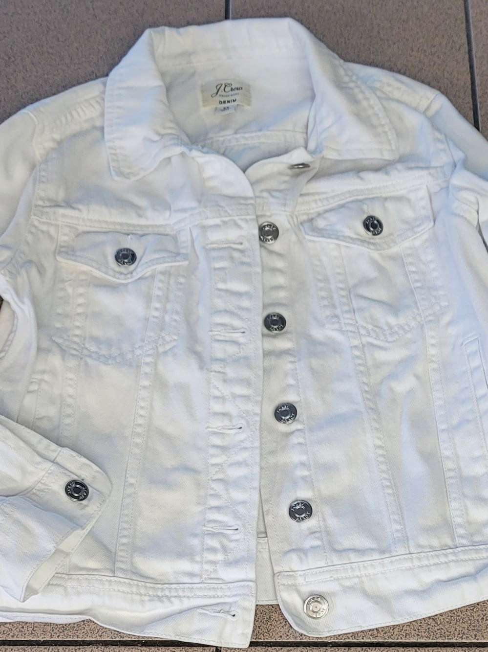 J. Crew White Denim Jean Jacket